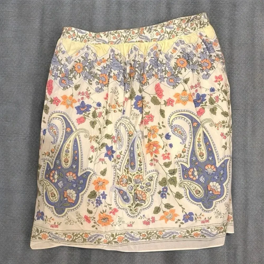 Talbots Vintage Cotton Floral Skirt Size 10